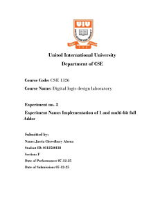Lab report exp3 full adder