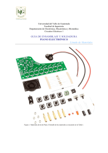 Gu&iacute;a de Ensamblaje Piano Electr&oacute;nico