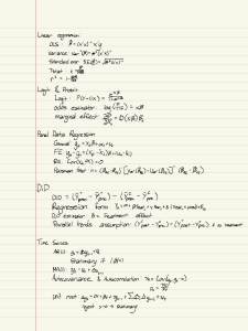 F&oacute;rmulas Clave de Econometr&iacute;a: Regresi&oacute;n Lineal, Logit, Datos de Panel, DiD, Series de Tiempo