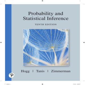 Probability and Statistical Inference Textbook 10th Edition