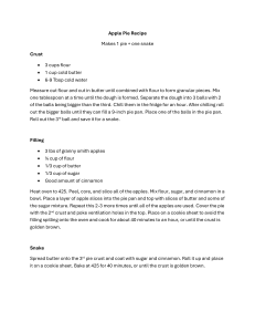 Apple Pie Recipe with Snake Pastry