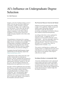 AI's Influence on Undergraduate Degree Selection