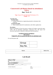 Materials Engineering Lab Coursework 20MTRN04C