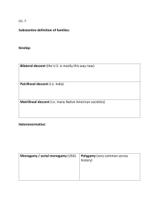 Sociology of the Family: Study Guide