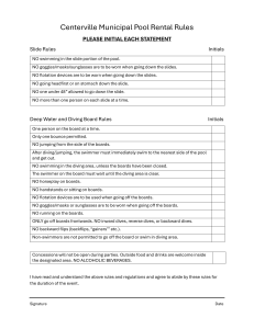 Centerville Municipal Pool Rental Rules