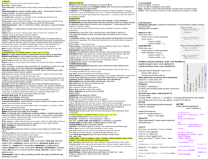 Java Programming Concepts Study Guide