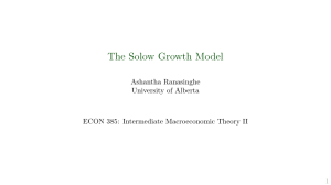 Solow Growth Model Lecture Slides