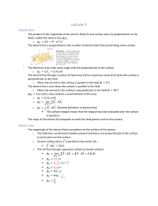 Lecture 5: Electric Flux and Gauss's Law - Physics Notes