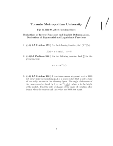 MTH140 Lab 8: Derivatives Problem Sheet