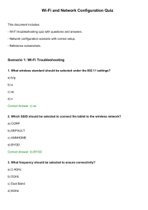 Wi-Fi & Network Configuration Quiz