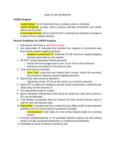 CAPEX Analysis & Cash Flow Estimates Guide