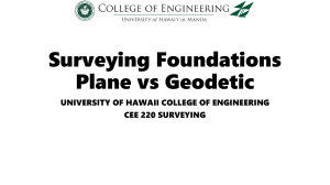 Surveying Foundations: Plane vs Geodetic Surveying