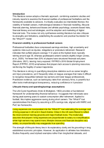 Footballers' Financial Volatility Literature Review