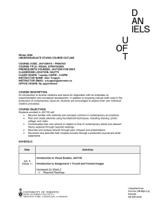 JAV130 Visual Strategies Syllabus