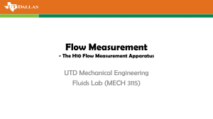 Flow Measurement Lab: Venturi, Orifice, Rotameter