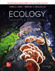 Ecology 9th Edition by Sher and Molles - McGraw Hill Textbook