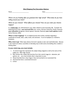 Mind Mapping Post Secondary Options Worksheet & Rubric