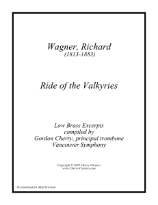 Ride of the Valkyries Low Brass Excerpts by Wagner