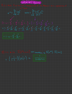 Hoja de Trabajo: Series de Maclaurin y Convoluciones