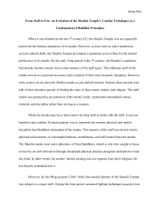 Shaolin Temple Combat Evolution: Staff to Fist