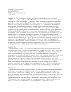 Pesticide Exposure Solutions for Latino Farmworkers