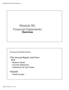 Financial Statements Overview | Finance