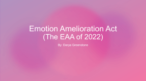Emotion Amelioration Act Proposal