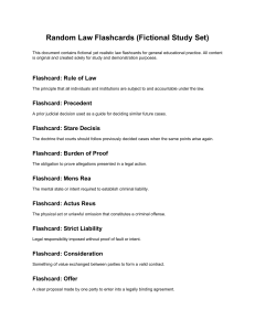 Law Flashcards: Key Legal Concepts Study Guide