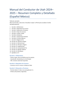 Manual del Conductor de Utah 2024-2025 en Espa&ntilde;ol