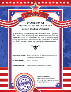 ASME B31G Manual: Corroded Pipeline Strength Assessment