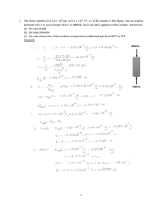Engineering Mechanics Problems: Stress & Deformation