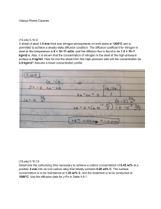 Diffusion Problems in Materials Science Homework