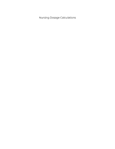 Nursing Dosage Calculations Guide