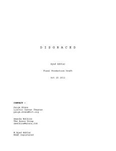 Disgraced by Ayad Akhtar - Final Production Draft Script (2012)