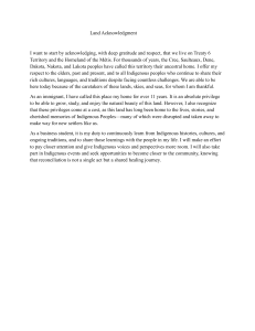 Land Acknowledgment on Treaty 6 Territory