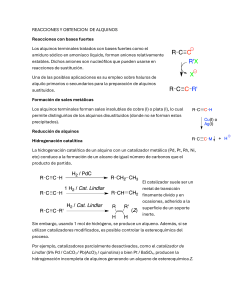 Reacciones y Obtenci&oacute;n de Alquinos: Gu&iacute;a de Qu&iacute;mica Org&aacute;nica