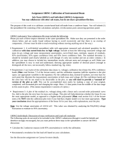 Beam Calibration Engineering Homework