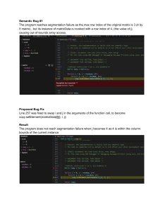 Debugging Semantic Bugs in C++ Matrix Program