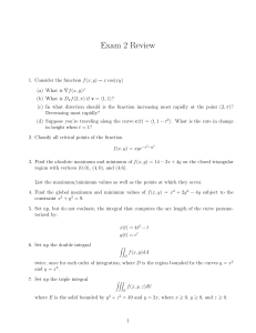 Multivariable Calculus Exam Review