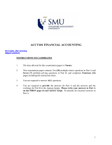ACCT101 Financial Accounting Exam Paper
