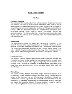 Case Study Format Guide for Academic Papers