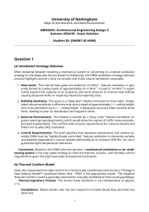 Architectural Engineering Design Exam Solution
