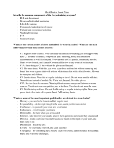 Cadet Corps Training Guide & Dress Regulations