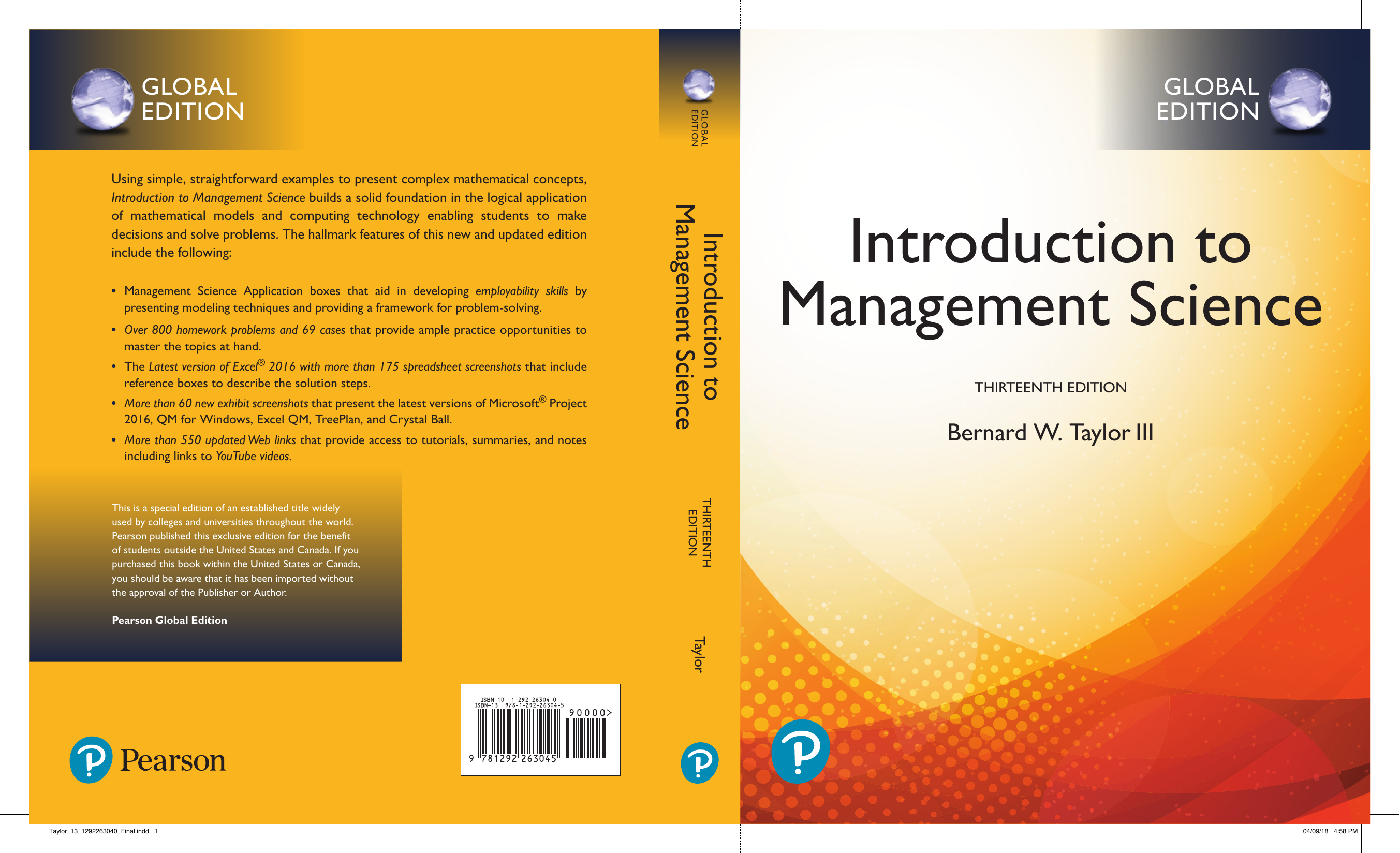 ビジネス・経済 Introduction to Management Science 13th Introduction to Management Science 13th Edition by Bernard W