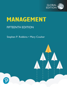 Management 15th Edition Robbins Coulter Textbook
