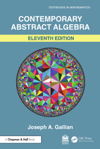 Contemporary Abstract Algebra Textbook by Gallian