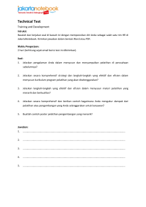 Tes Teknis HR Pelatihan dan Pengembangan JakartaNotebook