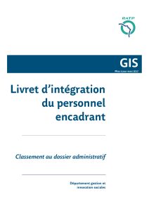 Guide d'int&eacute;gration du personnel encadrant RATP