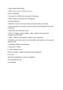 CV of Nguyen Minh Khang - Logistics Student