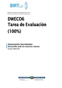 Informe de Proyecto Aplicaci&oacute;n Web DWEC06